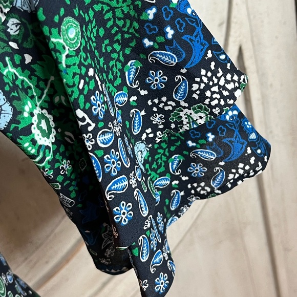 Michael Kors Floral Green and Blue Women's Top - Picture 6 of 6